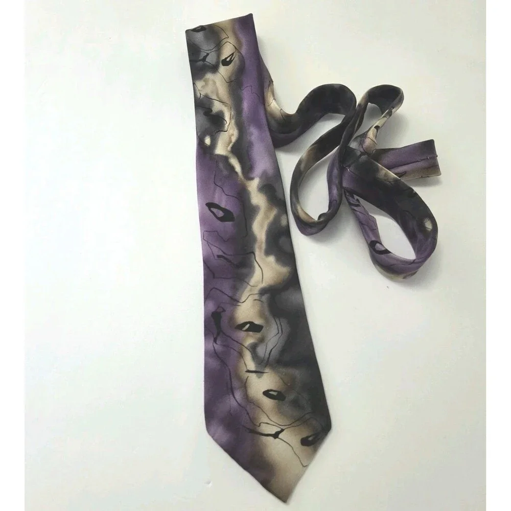 Jerry Garcia Silk Tie Not Necessarily A Tree Collection Fifty-Four Purple